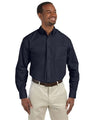 Harriton Men's Essential Poplin - Harriton M510 Navy S