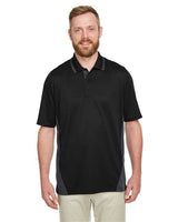 Harriton Men's Flash Snag Protection Plus IL Colorblock Polo - Harriton M386 Black/ Dark Charcoal S