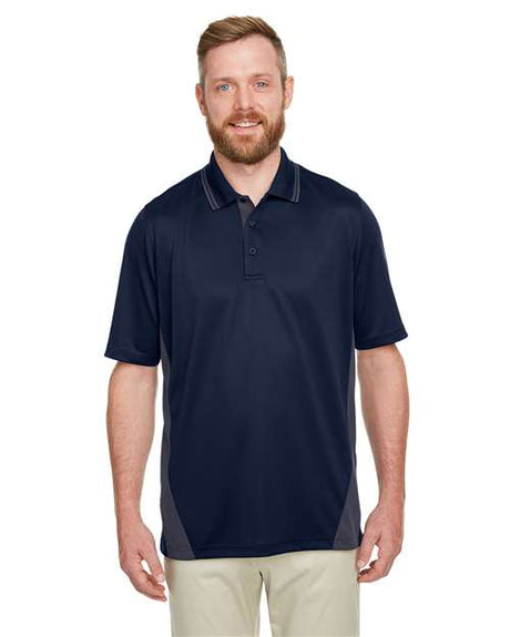 Harriton Men's Flash Snag Protection Plus IL Colorblock Polo - Harriton M386 Dark Navy/ Dark Charcoal S