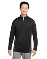 Harriton Men's Flash Snag Protection Plus IL Colorblock Quarter - Zip Pullover - Harriton M786 Black/ Dark Charcoal S