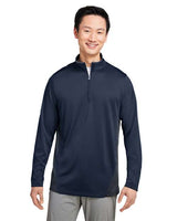 Harriton Men's Flash Snag Protection Plus IL Colorblock Quarter - Zip Pullover - Harriton M786 Dark Navy/ Dark Charcoal S