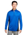 Harriton Men's Flash Snag Protection Plus IL Colorblock Quarter - Zip Pullover - Harriton M786 True Royal/ Black S