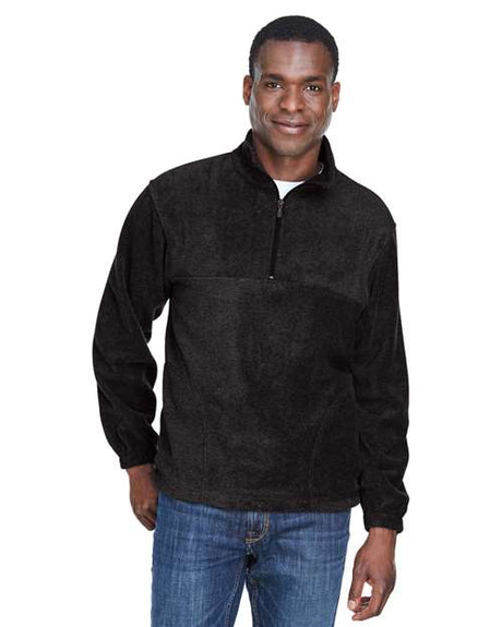Harriton Men's Fleece Quarter - Zip Pullover - Harriton M980 Black S