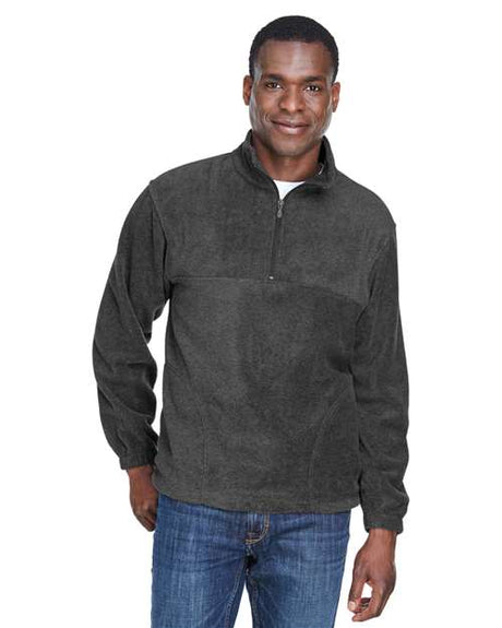 Harriton Men's Fleece Quarter - Zip Pullover - Harriton M980 Charcoal S