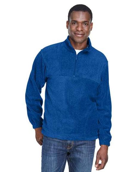 Harriton Men's Fleece Quarter - Zip Pullover - Harriton M980 True Royal S