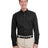 Harriton Men's Foundation Cotton Twill Dress Shirt with Teflon - Harriton 15718 Black S