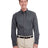 Harriton Men's Foundation Cotton Twill Dress Shirt with Teflon - Harriton 15718 Dark Charcoal S