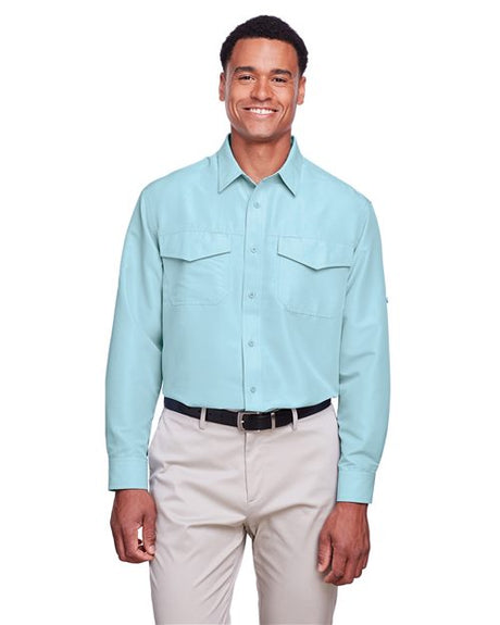 Harriton Men's Key West Performance Staff Shirt - Harriton M580L Black XS