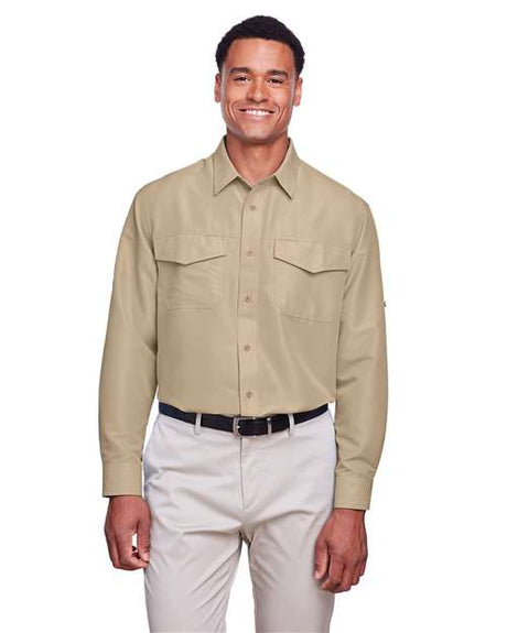 Harriton Men's Key West Performance Staff Shirt - Harriton M580L Khaki XS
