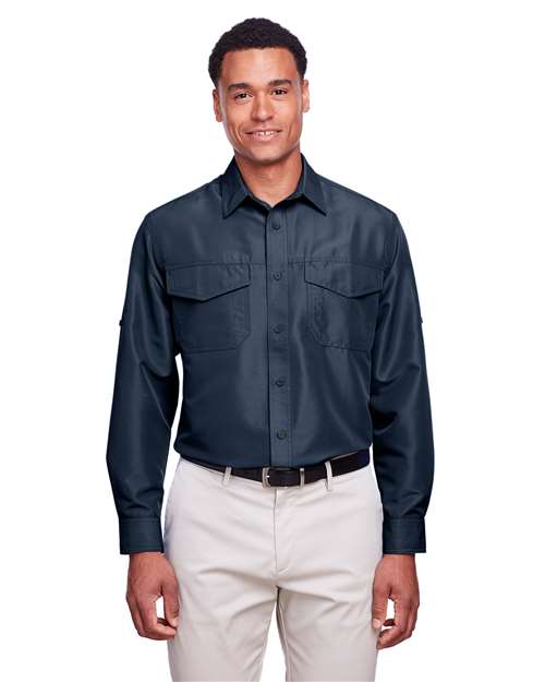 Harriton Men's Key West Performance Staff Shirt - Harriton M580L Navy XS
