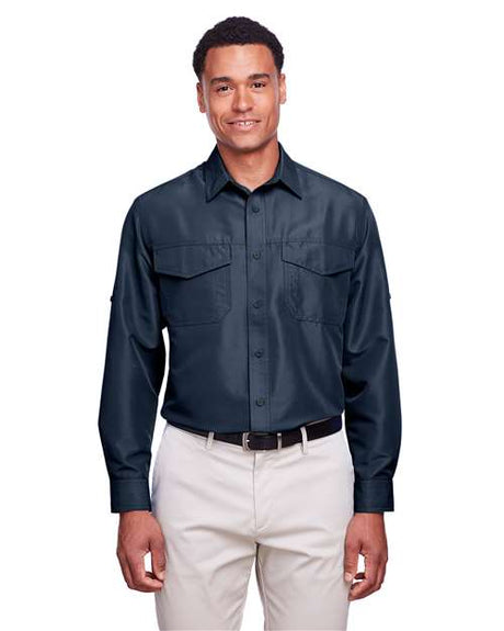 Harriton Men's Key West Performance Staff Shirt - Harriton M580L Navy XS