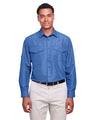 Harriton Men's Key West Performance Staff Shirt - Harriton M580L Pool Blue XS