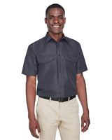 Harriton Men's Key West Short Sleeve Performance Staff Shirt - Harriton M580 Black XS Button - Up Shirts