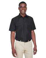 Harriton Men's Key West Short Sleeve Performance Staff Shirt - Harriton M580 Black XS Button - Up Shirts