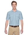 Harriton Men's Key West Short Sleeve Performance Staff Shirt - Harriton M580 Cloud Blue XS Button - Up Shirts