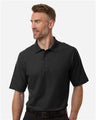 Harriton Men's Maverick CVC Pique Polo - Harriton M105 Black S