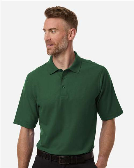 Harriton Men's Maverick CVC Pique Polo - Harriton M105 Dark Green S