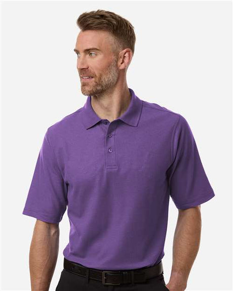 Harriton Men's Maverick CVC Pique Polo - Harriton M105 Team Purple S