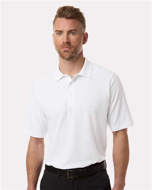 Harriton Men's Maverick CVC Pique Polo - Harriton M105 White S