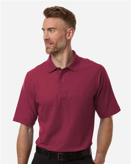 Harriton Men's Maverick CVC Pique Polo - Harriton M105 Wine S