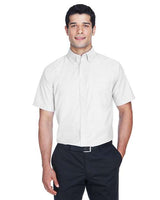 Harriton Men's Oxford Short Sleeve with Stain - Release - Harriton M600S White XS