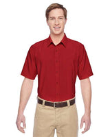 Harriton Men's Paradise Short Sleeve Performance Shirt - Harriton M610S Parrot Red XS