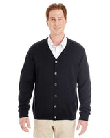 Harriton Men's Pilbloc™ V - Neck Button Cardigan Sweater - Harriton M425 Black XS