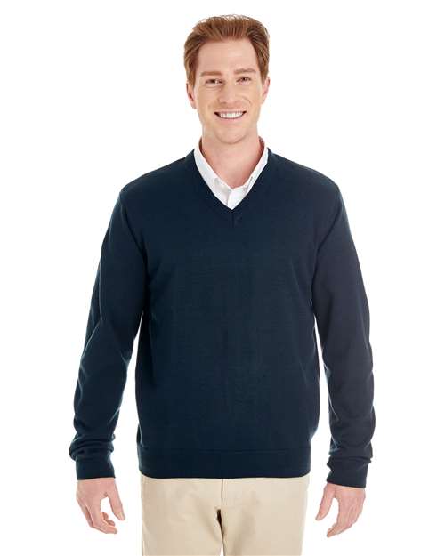 Harriton Men's Pilbloc™ V - Neck Sweater - Harriton M420 Dark Navy XS