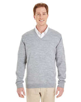 Harriton Men's Pilbloc™ V - Neck Sweater - Harriton M420 Grey Heather XS