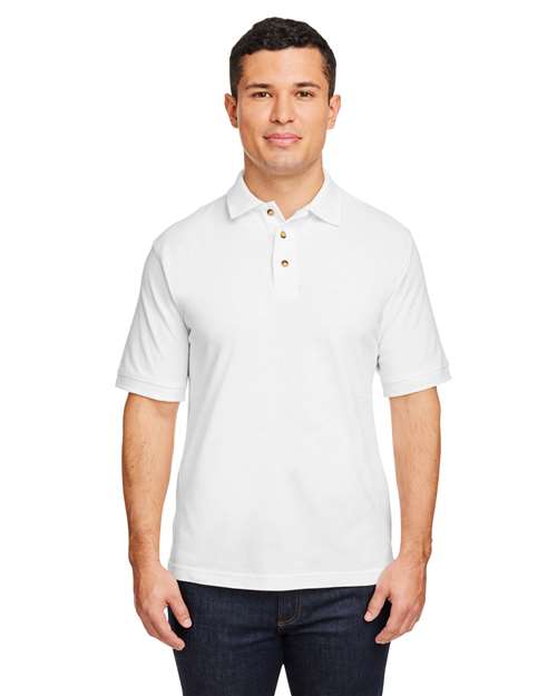 Harriton Men's Pique Polo - Harriton M200 White XS