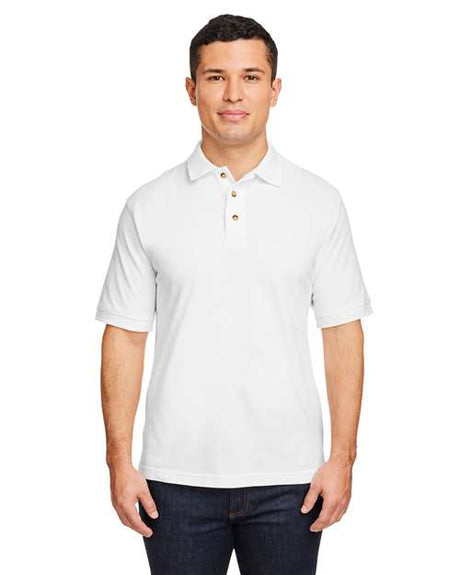 Harriton Men's Pique Polo - Harriton M200 White XS