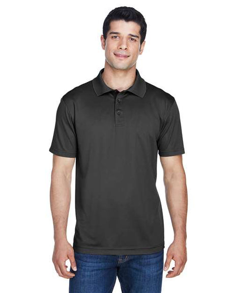 Harriton Men's Polyester Jersey Polo - Harriton 13842 Black XS