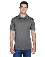 Harriton Men's Polyester Jersey Polo - Harriton 13842 Black XS