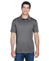 Harriton Men's Polyester Jersey Polo - Harriton 13842 Charcoal XS