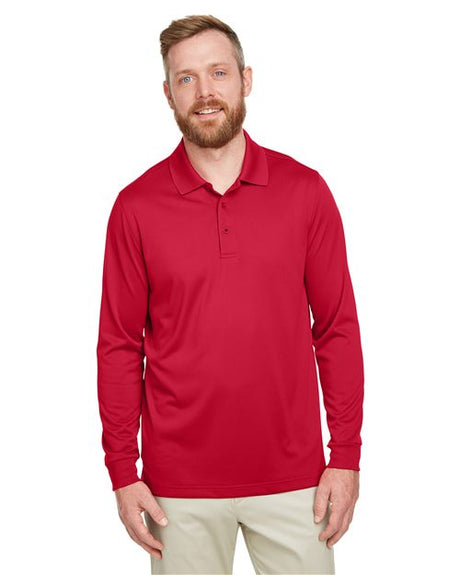 Harriton Men's Tall Advantage Long Sleeve Snag Protection Plus IL Polo - Harriton M348LT Black LT