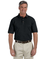 Harriton Men's Tall Cotton Pique Polo - Harriton M200T Black XLT