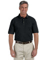 Harriton Men's Tall Cotton Pique Polo - Harriton M200T Black XLT