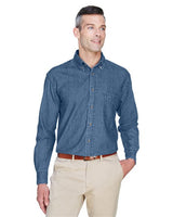 Harriton Men's Tall Denim Shirt - Harriton M550T Dark Denim XLT