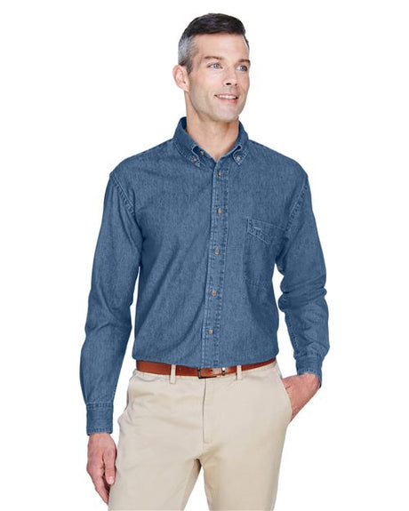 Harriton Men's Tall Denim Shirt - Harriton M550T Dark Denim XLT