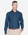 Harriton Men's Tall Denim Shirt - Harriton M550T Dark Denim XLT