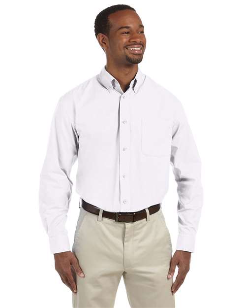 Harriton Men's Tall Essential Poplin - Harriton M510T White XLT