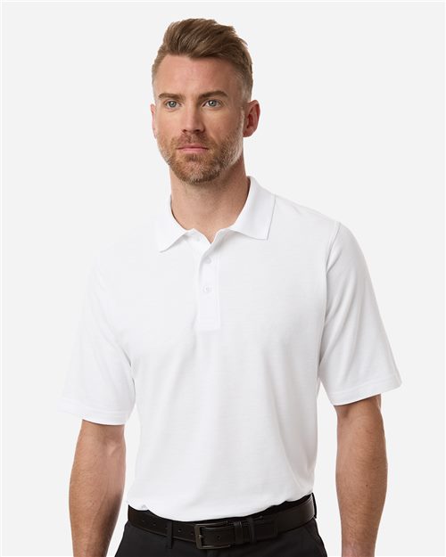Harriton Men's Tall Maverick CVC Pique Polo - Harriton M105T Black LT