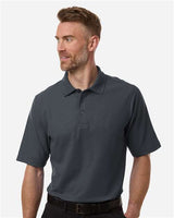 Harriton Men's Tall Maverick CVC Pique Polo - Harriton M105T Dark Charcoal LT