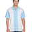 Harriton Men's Two - Tone Camp Shirt - Harriton M575 Cloud Blue/ Cream S