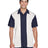 Harriton Men's Two - Tone Camp Shirt - Harriton M575 Navy/ Cream S