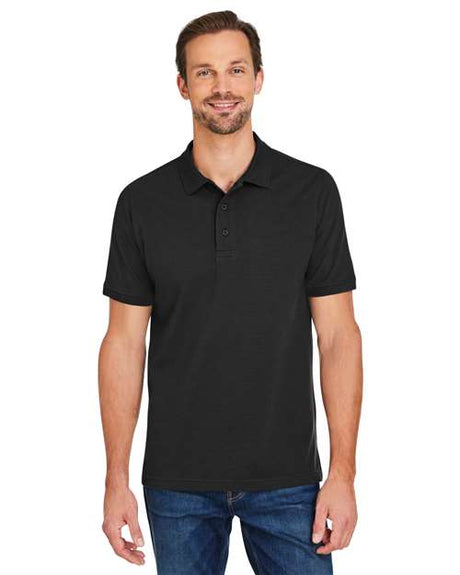 Harriton Men's Valiant Cotton Snag Protect Polo - Harriton M205 Black S Polo Shirts