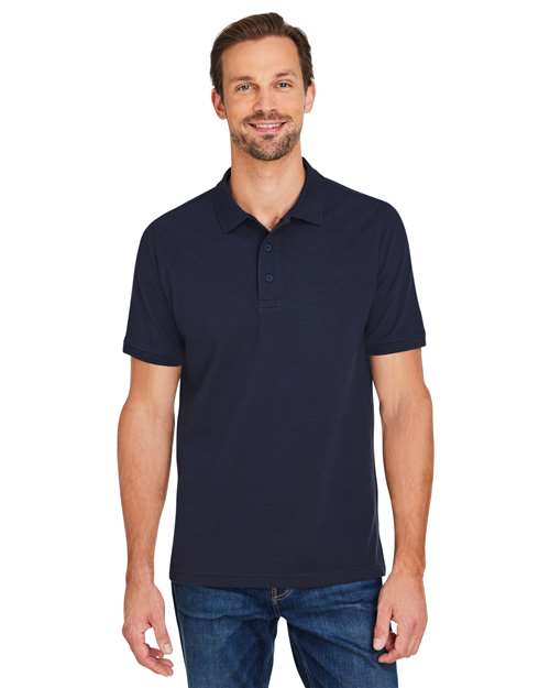 Harriton Men's Valiant Cotton Snag Protect Polo - Harriton M205 Dark Navy S Polo Shirts