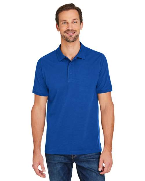Harriton Men's Valiant Cotton Snag Protect Polo - Harriton M205 True Royal S Polo Shirts