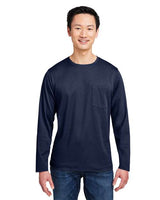 Harriton Unisex Charge Snag and Soil Protect Long Sleeve T-Shirt - Harriton M118L Dark Navy XS