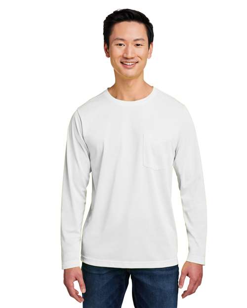 Harriton Unisex Charge Snag and Soil Protect Long Sleeve T-Shirt - Harriton M118L White XS